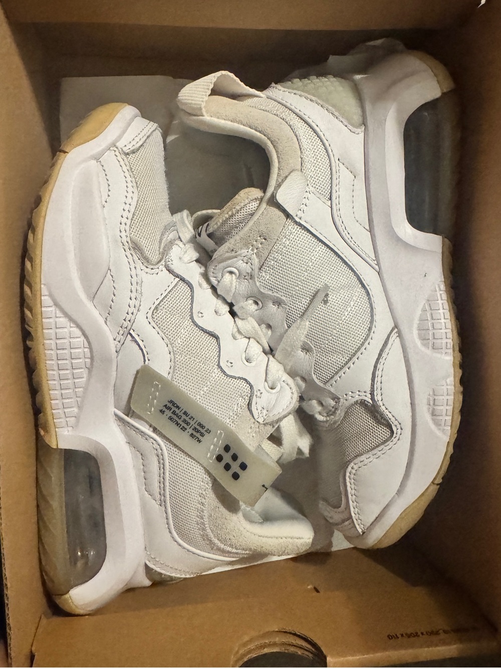 Jordan Kids Sneakers in White, Black, Sesame